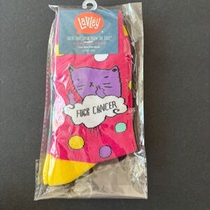 Lavley Cat Design novelty Socks with speach bubble